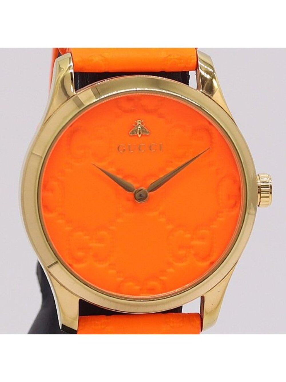 Gucci G-Timeless 126.4 Orange Dial Bee Watch